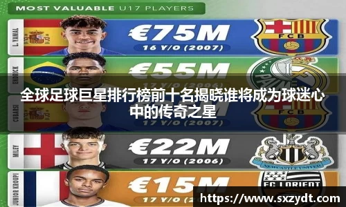 全球足球巨星排行榜前十名揭晓谁将成为球迷心中的传奇之星