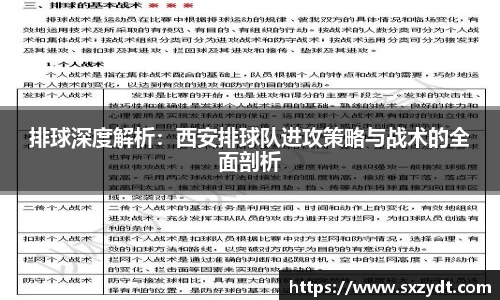 排球深度解析：西安排球队进攻策略与战术的全面剖析